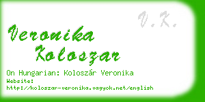 veronika koloszar business card